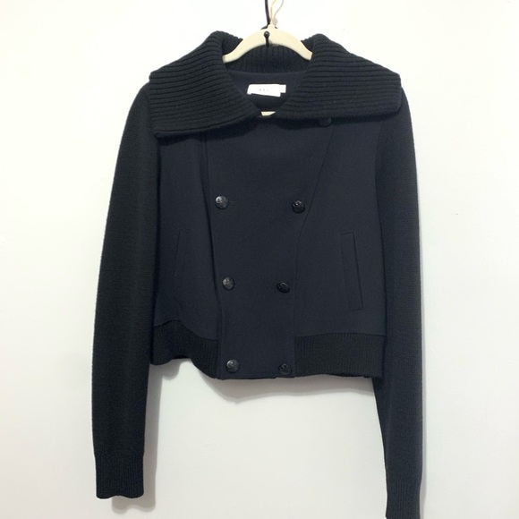 A.L.C. Bryant Merino Wool Blend Jacket in Black size L - Picture 8 of 16